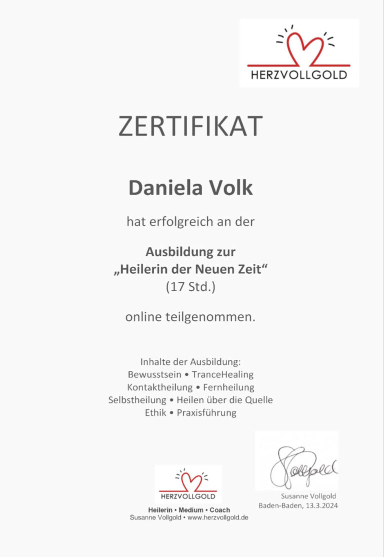 daniela volk, natural healings, herzvollgold, heilerin der neuen zeit, natürliche heilung